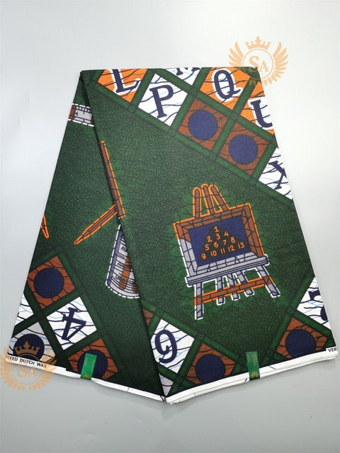 Veritable Real Wax Print Fabric Dutch Hollandais Pagne Africa Dress 100% Cotton - Azahshopping