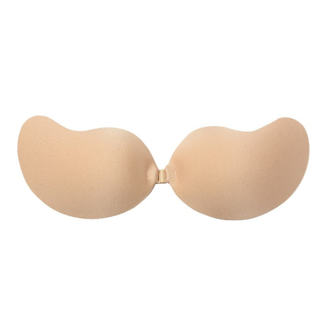 Silicone Sticky Invisible Backless Bra Strapless Push Up Bralette Nipple Cover