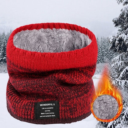 Neck Warmer Bandana Knitted Warm Solid Scarf for Women and Men