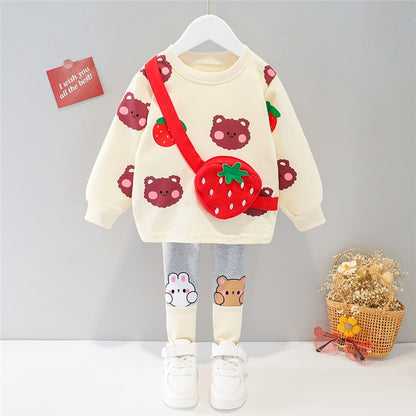 Hooded Casual T Shirt Pants Toddler Infant Children Sets