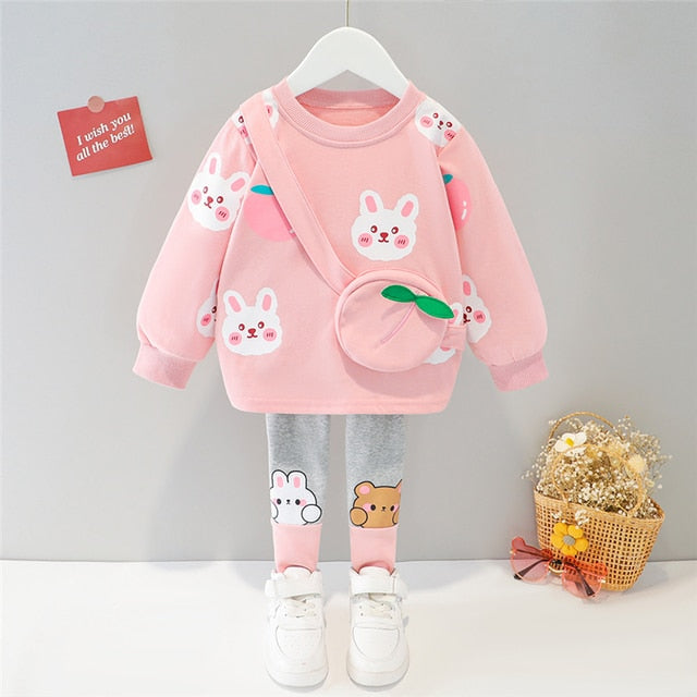 Hooded Casual T Shirt Pants Toddler Infant Children Sets