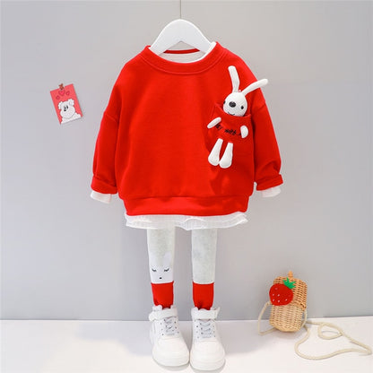 Hooded Casual T Shirt Pants Toddler Infant Children Sets