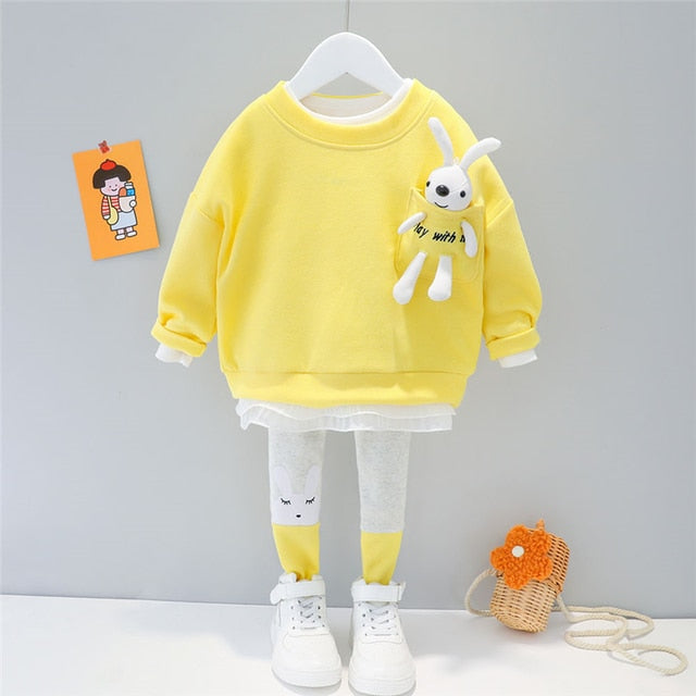 Hooded Casual T Shirt Pants Toddler Infant Children Sets