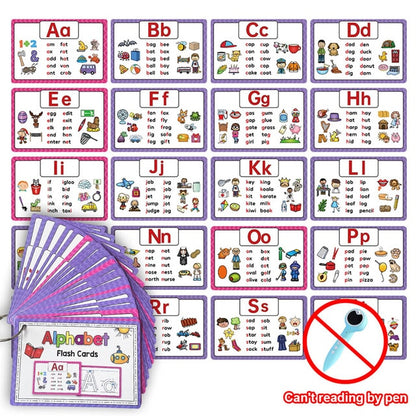 Kids Montessori Baby Learn English Word Card Flashcards Cognitive Educational Toys