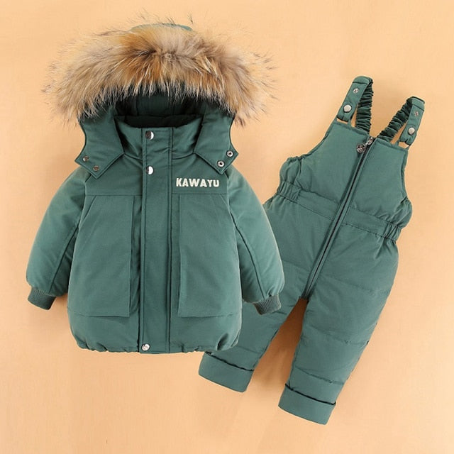 Warm Down Jacket Winter Children Clothing Set Baby Boy