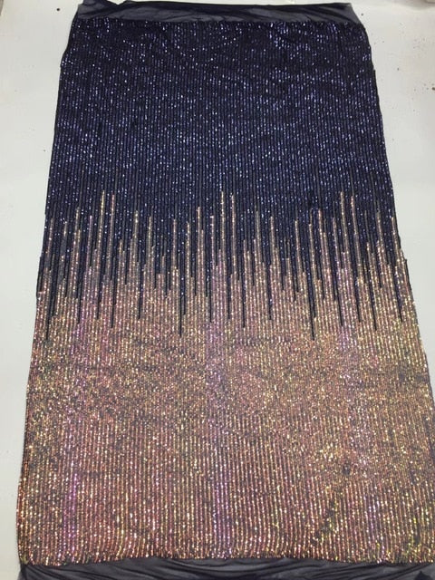 Sequins Nigerian Laces Fabric 5 Yards - Azahshopping