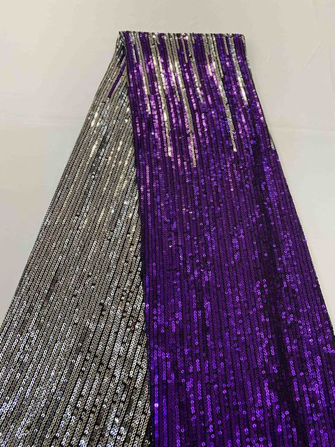 Sequins Nigerian Laces Fabric 5 Yards - Azahshopping