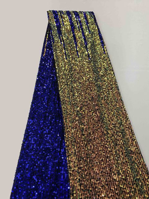 Sequins Nigerian Laces Fabric 5 Yards - Azahshopping
