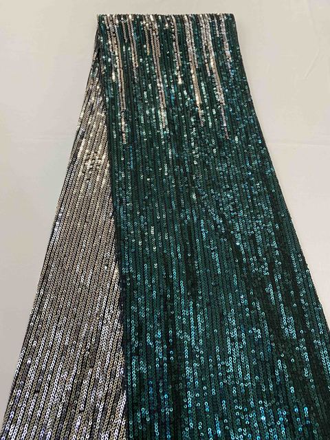 Sequins Nigerian Laces Fabric 5 Yards - Azahshopping