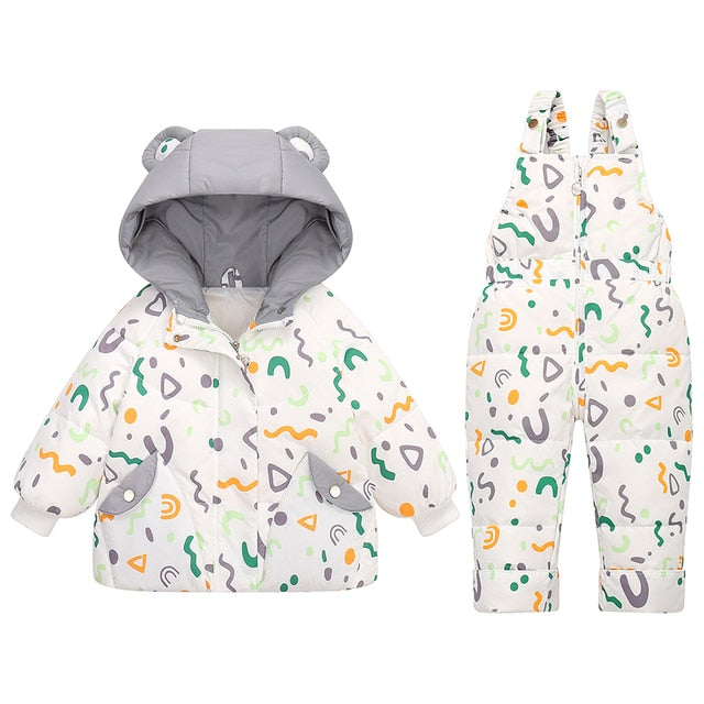 Winter Down Jacket Jumpsuit Baby Boy Sets
