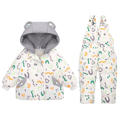Winter Down Jacket Jumpsuit Baby Boy Sets