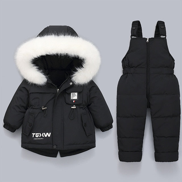 Winter Down Jacket Jumpsuit Baby Boy Sets