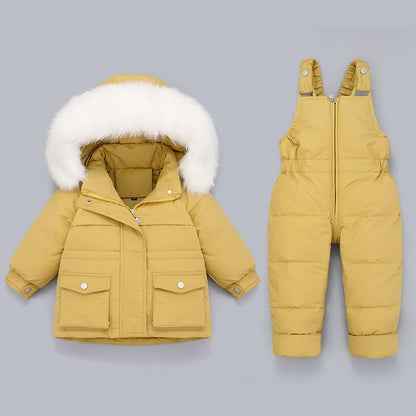 Winter Down Jacket Jumpsuit Baby Boy Sets