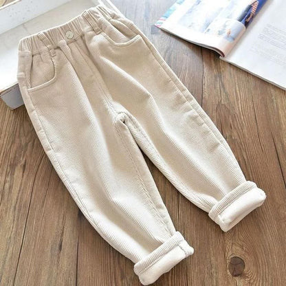 Winter Corduroy Thick Outer Wear Sports Pants