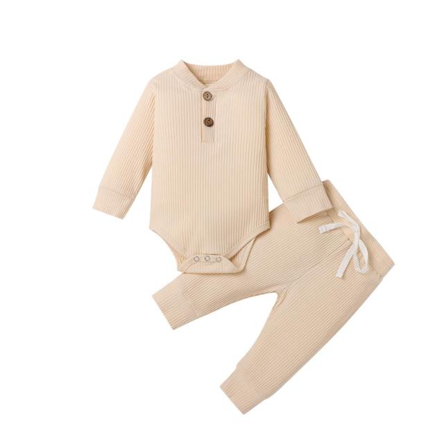 Newborn Winter Baby Girl Long Sleeve Romper Pants Sets