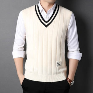 Pullover Sleeveless V Neck Sweater Vest