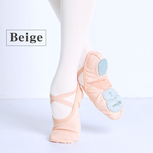 Professional Ballet Shoes Soft Three Split Sole Ballerina Dance Shoes