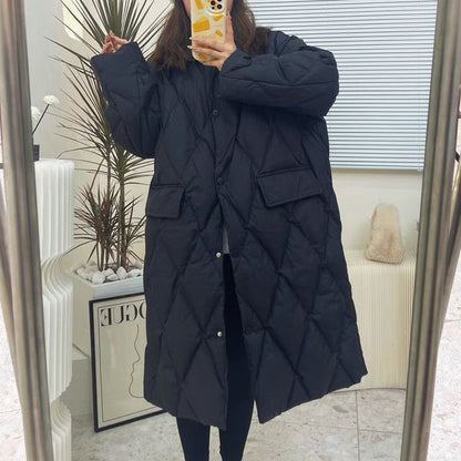 Winter Korean Style Long Cotton-padded Coat