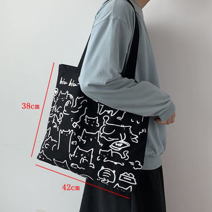 Reusable Foldable Shoulder Bag Large Tote Bags