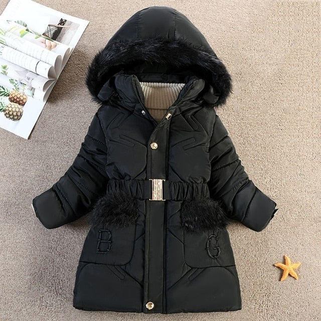 Hooded Winter Padded Jacket For Girls