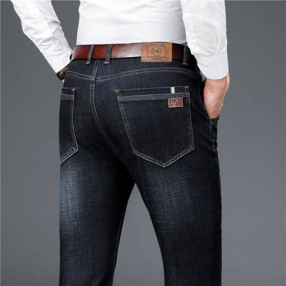 High Waist Relaxed Fit Flex Denim Jean for Men