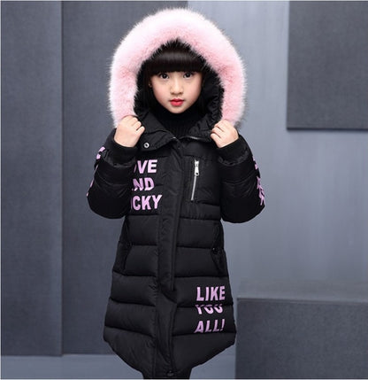 Hooded Winter Padded Jacket For Girls