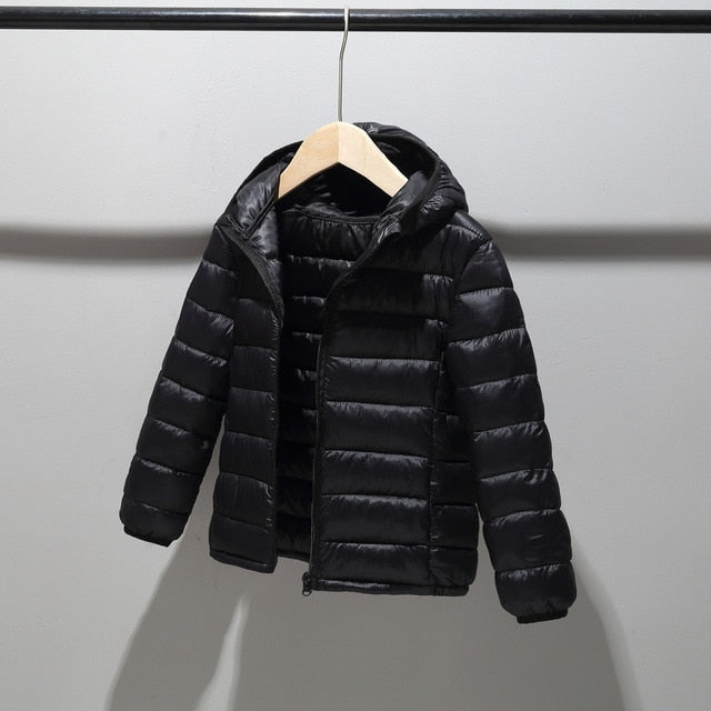 Cotton-padded Hooded Winter Down Jackets for Boys