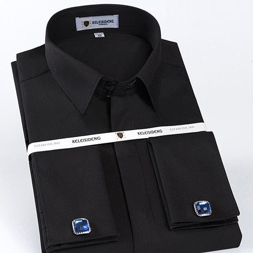 Long-sleeve Formal Business Standard-fit White Shirts (cufflinks Included) - Shirts