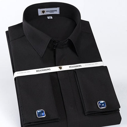 Long-sleeve Formal Business Standard-fit White Shirts (cufflinks Included) - Shirts