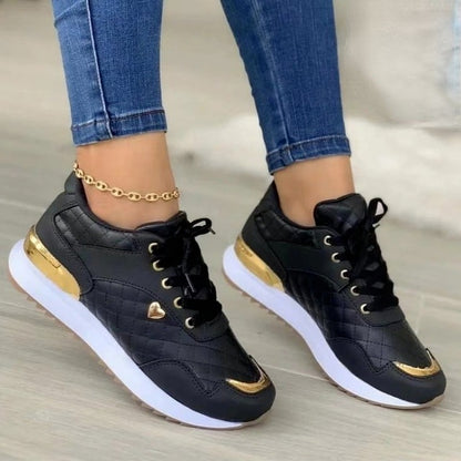 Sneakers Platform Shoes PU Leather Patchwork