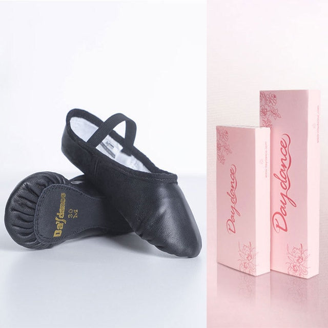 Genuine Leather Ballet Slippers for Girls