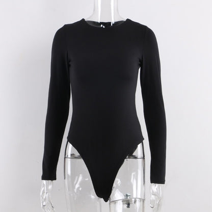 Long Sleeve Black Bodysuit - Azahshopping