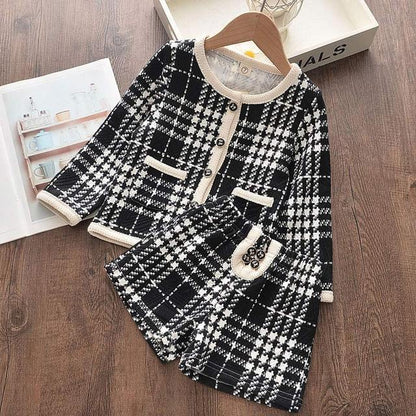 Long Sleeve Plaid Kids Clothes Fashion Children Toddler Long Sleeve Outfits