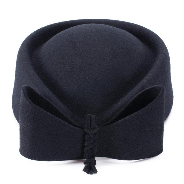 Teardrop Women Hats Vintage Look Pillbox Fascinator Hat Top Fancy Wool Felt Hat