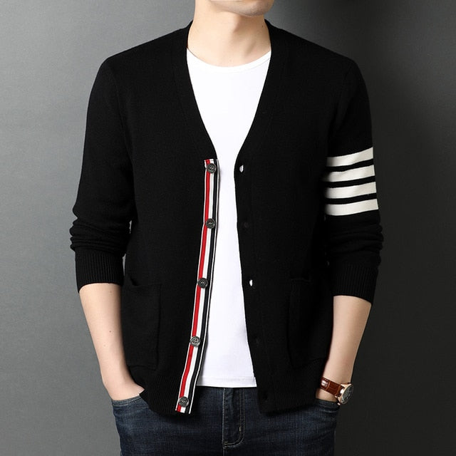 Men Cardigan Sweater Casual Coats