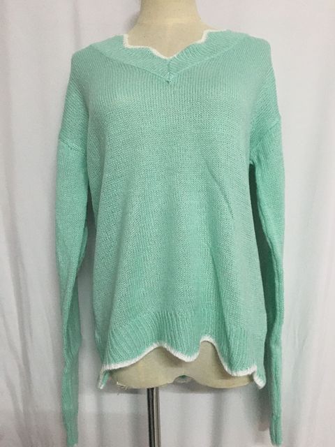 Women Knitted Sweaters New Wave V Neck Pullover Tops