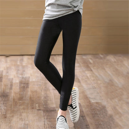 Skinny Long Pants Shiny Black Pants