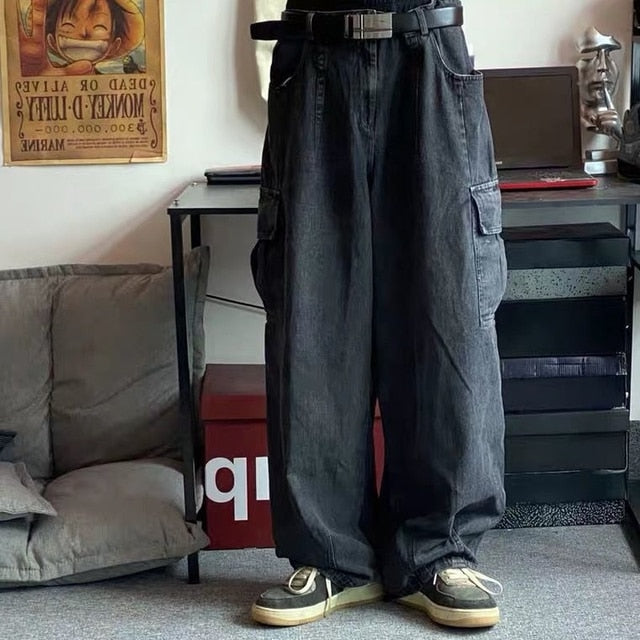 Wide Leg Baggy Denim Pants