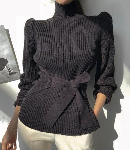 Knitted Turtleneck Sweater for Women