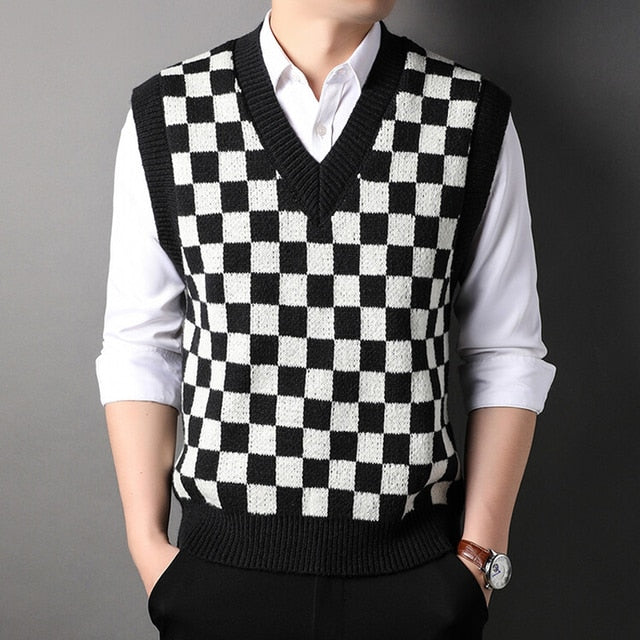 Pullover V Neck Sweater Vest