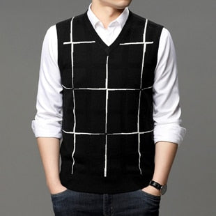 Pullover Sleeveless Retro Casual Sweater Vest