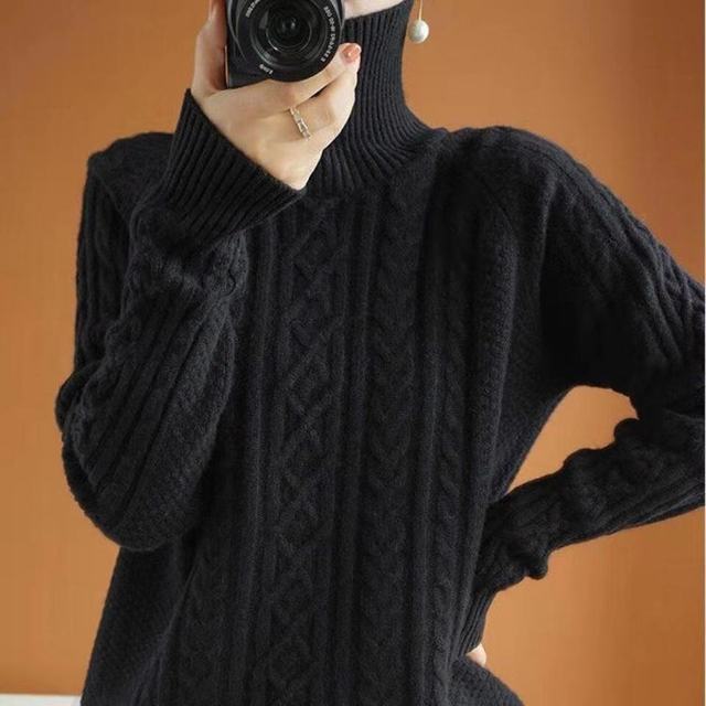 Autumn Knitted Turtleneck Sweater for Women