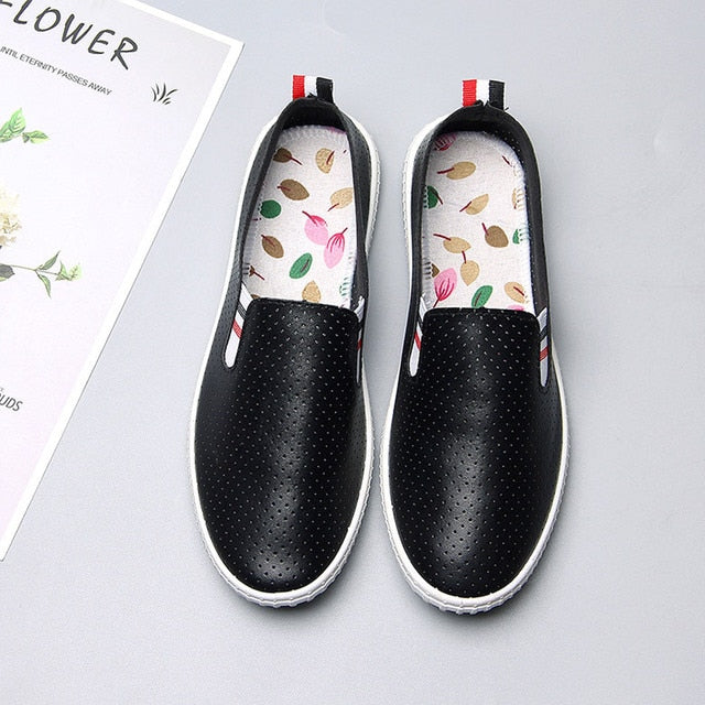 Women Flats Slip on Leather Loafers Ballet Pointed Toe Flats