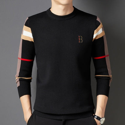 High End Casual Strip Knitwear for Men