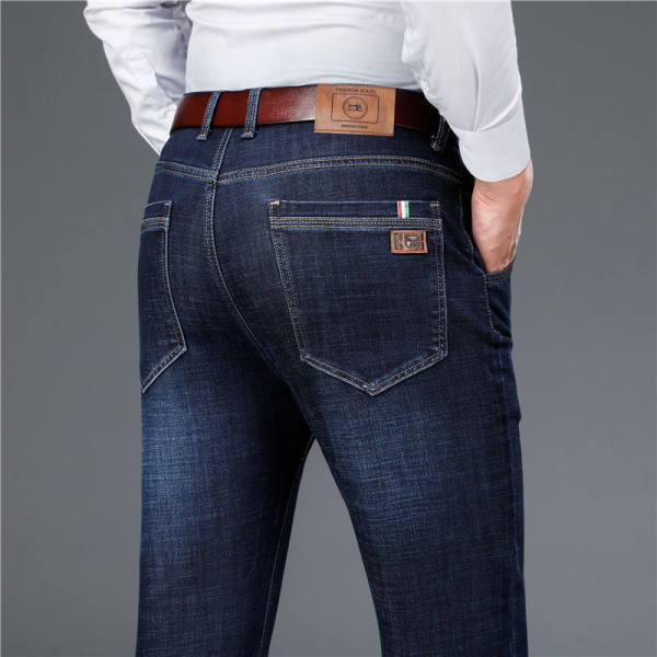 High Waist Relaxed Fit Flex Denim Jean for Men