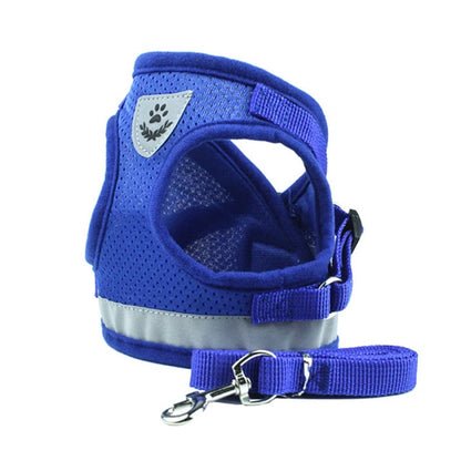 Nylon Mesh Cat Harness Reflective Pet Harness And Leash Sets