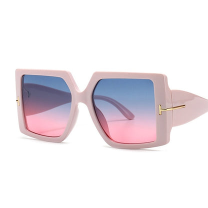 Square Oversized Sun Glasses Female Retro Vintage