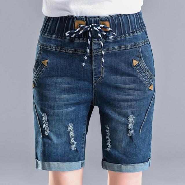 Summer Knee Length Denim Shorts - Jeans - Azahshopping