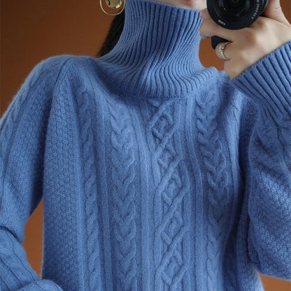 Autumn Knitted Turtleneck Sweater for Women