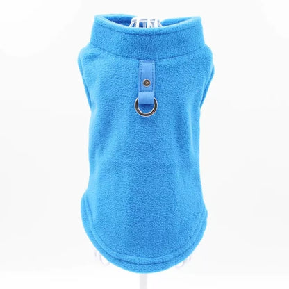 Solid Fleece Cat Clothes Winter Sphinx Cat Vest Harness